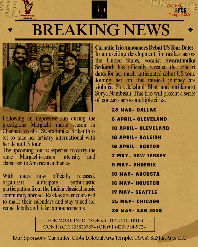 Swarathmika Srikanth, Vocal artist, Carnatic classical musician